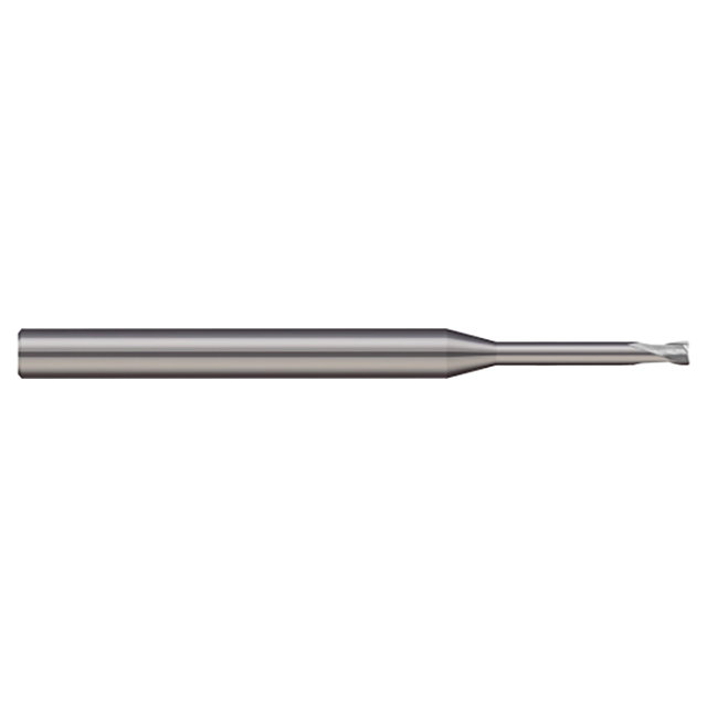 Micro 100 MMRM-015-25 | 1.500mm Diameter x 6mm Shank x 1.50mm LOC x 25mm Reach x 72mm OAL x 0.15mm Corner Radius Uncoated Carbide End Mill