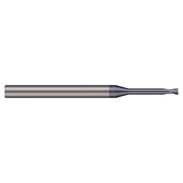 Micro 100 MMRM-040-15X | 4mm Diameter x 6mm Shank x 4mm LOC x 15mm Reach x 57mm OAL x 0.25mm Corner Radius AlTiN Coated Carbide End Mill