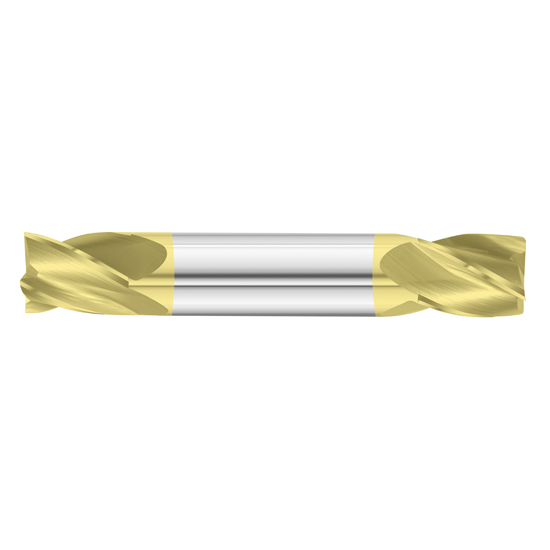 Fullerton Tool 32701 | 3/64" Diameter x 1/8" Shank x 1/8" LOC x 1-1/2" OAL 4 Flute TiN Solid Carbide Square End Mill