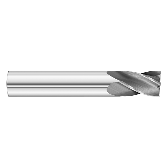 Fullerton Tool 32142 | 5/64" Diameter x 1/8" Shank x 1/8" LOC x 1-1/2" OAL 4 Flute Uncoated Solid Carbide Square End Mill