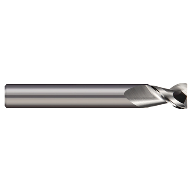 Micro 100 ASMM-030-2 | 3mm Diameter x 6mm Shank x 6mm LOC x 57mm OAL 2 Flute Uncoated Carbide Square End Mill For Aluminum Alloys