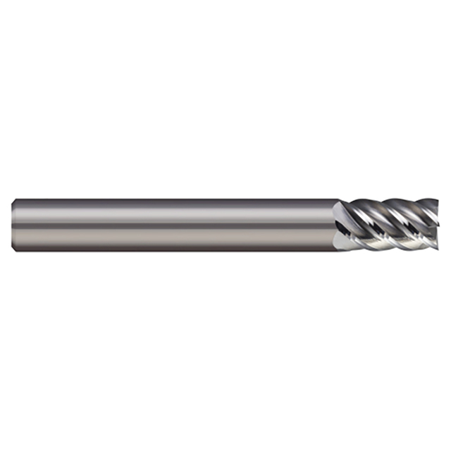 Micro 100 ASMM-080-5 | 8mm Diameter x 8mm Shank x 16mm LOC x 63mm OAL 5 Flute Uncoated Carbide Square End Mill For Steels & High Temperature Alloys