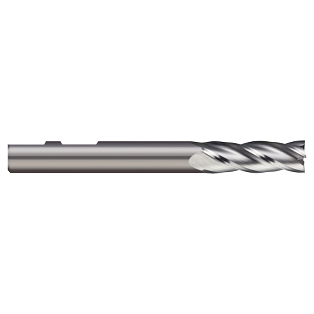 Micro 100 EMS-750-4 | 3/4" Diameter x 3/4" Shank x 1-1/2" LOC x 4" OAL 4 Flute Uncoated Carbide NC Tolerance End Mil