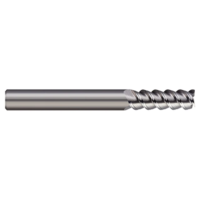 Micro 100 SDH-250-03 | 1/4" Diameter x 1/4" Shank x 3/4" LOC x 2-1/2" OAL 3 Flute Uncoated Carbide Square End Mill For Steels & High Temperature Alloys
