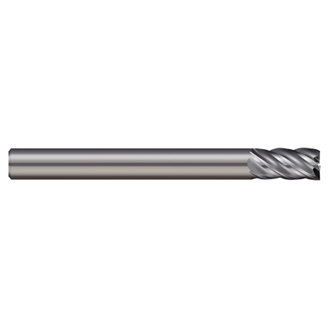 Micro 100 VHM-750-5 | 3/4" Diameter x 3/4" Shank x 1-1/2" LOC x 4" OAL 5 Flute Uncoated Carbide Square End Mill For Steels & High Temperature Alloys