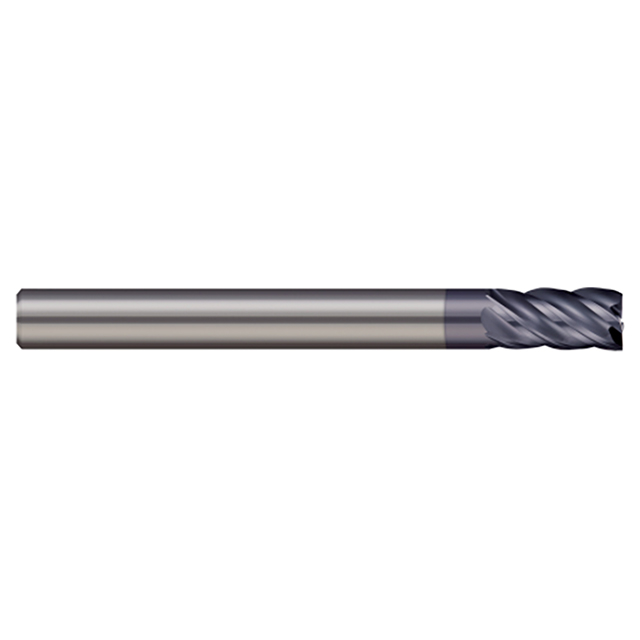 Micro 100 VHS-500-5K | 1/2" Diameter x 1/2" Shank x 5/8" LOC x 3" OAL 5 Flute nACRo Coated Carbide Square End Mill For Steels & High Temperature Alloys