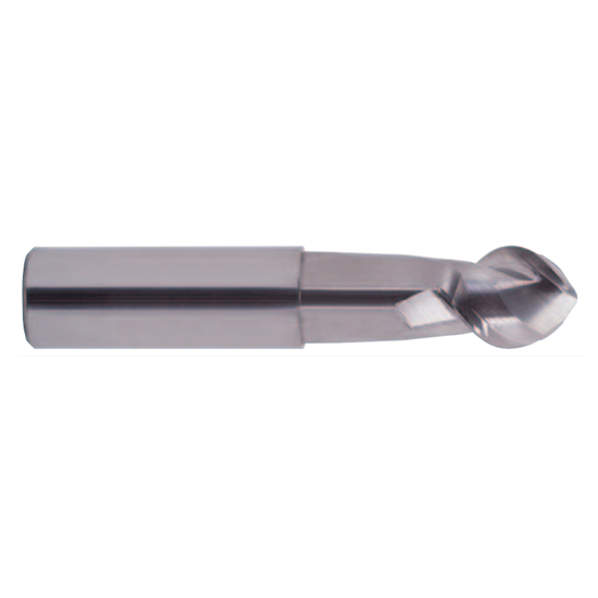YG1 37579 | 5/16" Diameter x 5/16" Shank x 9/32" LOC x 2-1/2" OAL 2 Flute Bright Carbide Single Ball End Mill