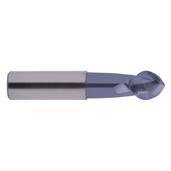 YG1 EG910200 | 20mm Diameter x 20mm Shank x 17mm LOC x 100mm OAL 2 Flute TiCN Carbide Single Ball End Mill
