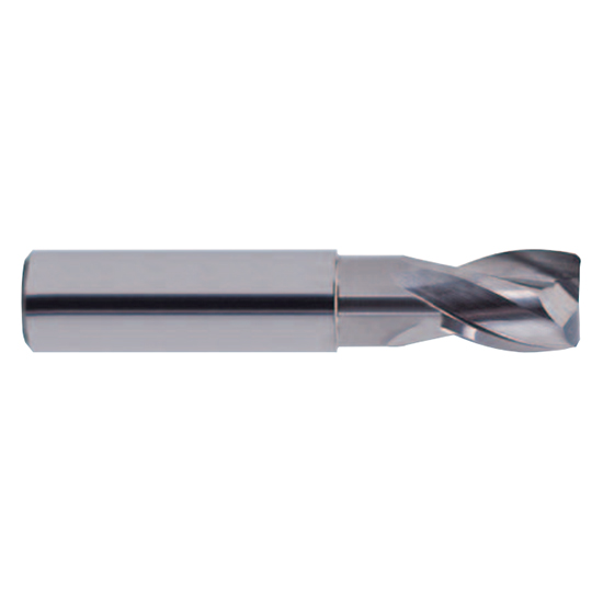 YG1 24593 | 1/2" Diameter x 1/2" Shank x 9/16" LOC x 3-1/2" OAL x 0.040" Radius x 30 Degree Helix Angle 2 Flute Bright Coated Carbide E5973 Corner Radius End Mill