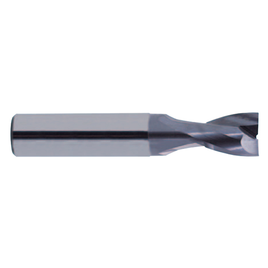 YG1 EG930050 | 5.00mm Diameter x 5.00mm Shank x 8.00mm LOC x 14.00mm LBS x 50.00mm OAL x 0.20mm Radius x 25 Degree Helix Angle 2 Flute TiCN Coated Carbide EG930 Corner Radius End Mill