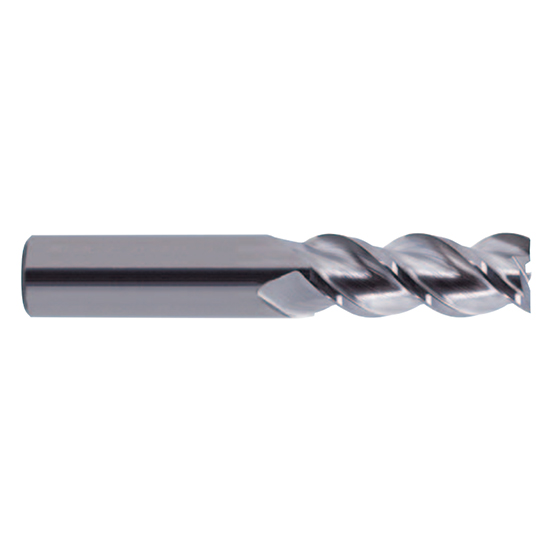 YG1 EA20321 | 1/2" Diameter x 1/2" Shank x 1-1/4" LOC x 3" OAL 3 Flute Bright Carbide Single Square End Mill