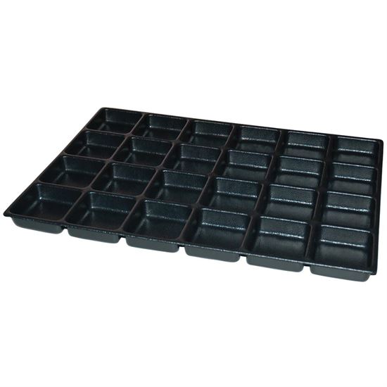 Kennedy 81929 | 2" High 24-Compartment Black Drawer Organizer (for 25"-wide Kennedy Drawers)