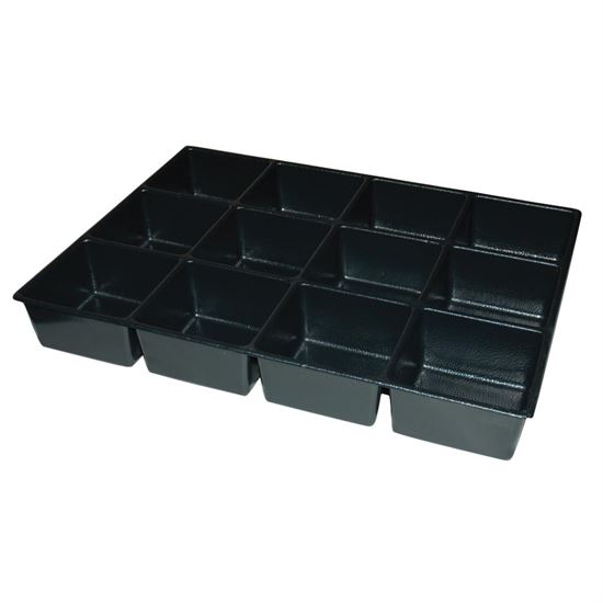 Kennedy 81932 | 4" High 12-Compartment Black Drawer Organizer (for 25"-wide Kennedy Drawers)