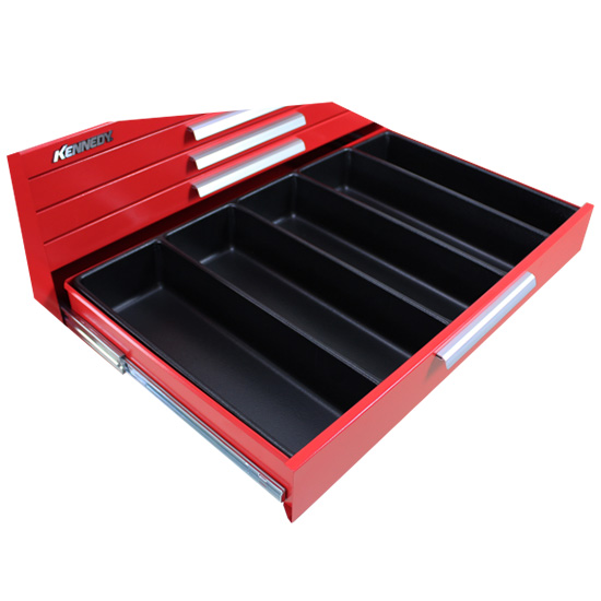 Kennedy 81936 | 4" High 5-Compartment Black Drawer Organizer (for 30"-wide Kennedy Drawers)