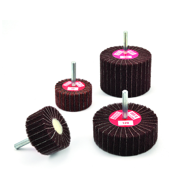 Superior Abrasives 35795 | SHUR-BRITE 2" x 1" x 1/4" 180 Grit Heavy Duty Satin Finishing Mounted Duplex Wheel