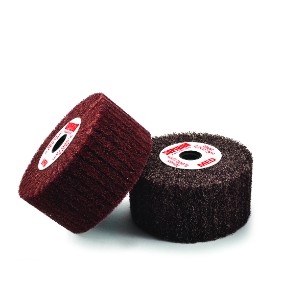 Superior Abrasives 54823 | SHUR-BRITE 4" x 2" x 5/8"-11 Fine Silicon Carbide Heavy Duty Satin Wheel for Angle Grinders