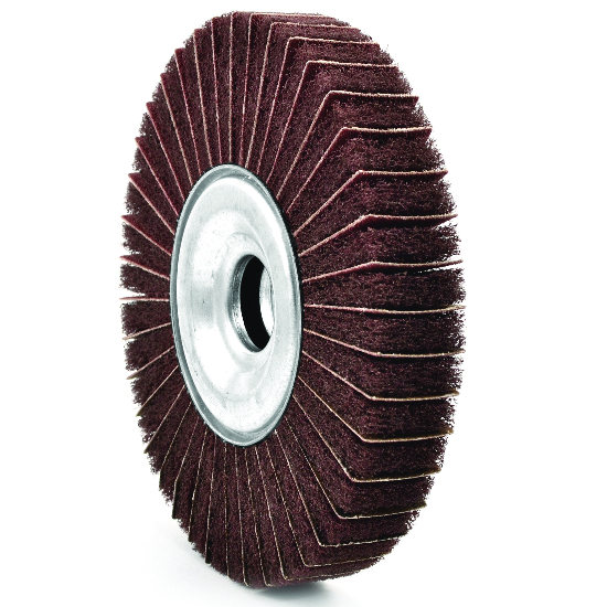 Superior Abrasives 10429 | SHUR-BRITE 6" x 2" x 1" 80 Grit Heavy Duty Satin Finishing Unmounted Duplex Wheel