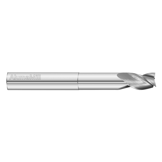 Fullerton Tool 92490 | 12mm Diameter x 12mm Shank x 25mm LOC x 100mm OAL 3 Flute Uncoated Solid Carbide Square End Mill
