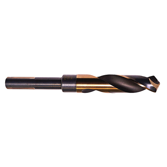 Precision Twist Drill 47233820 | 9/16" Diameter 6" OAL 118 Degree High Speed Steel ST/Bronze Reduced Shank Drill Bit