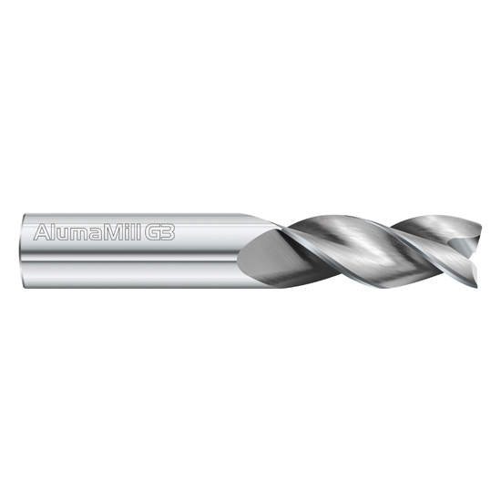 Fullerton Tool 93007 | 12mm Diameter x 12mm Shank x 30mm LOC x 84mm OAL 3 Flute Uncoated Solid Carbide Square End Mill