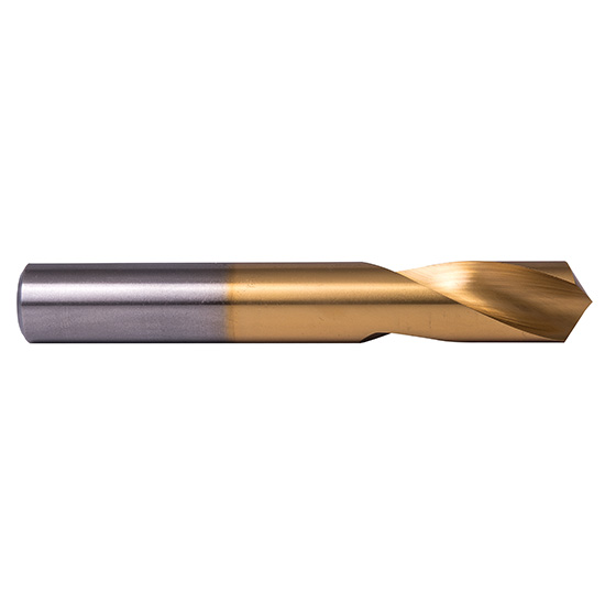 Precision Twist Drill 087957 | 3/8" Diameter 3-1/8" OAL 120 Degree High Speed Steel TiN Spotting Drill