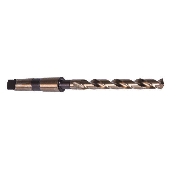 Precision Twist Drill 021327 | 27/64" Diameter 7-3/4" OAL 135 Degree Cobalt High Speed Steel Bronze Taper Shank Drill Bit