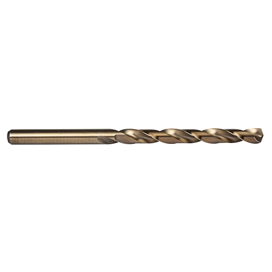 Precision Twist Drill 052319 | #19 Diameter 5-3/4" OAL 135 Degree Cobalt High Speed Steel Bronze Taper Length Drill Bit