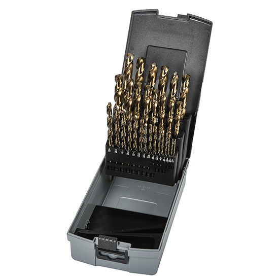 Precision Twist Drill 090290 | 29pc 1/16 - 1/2" x 64ths 135 Degree Cobalt High Speed Steel Bronze Jobber Length Drill Set