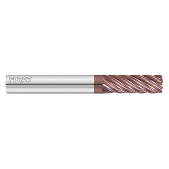Fullerton Tool 36265 | 1" Diameter x 1" Shank x 3" LOC x 6" OAL 9 Flute FC20 Solid Carbide Square End Mill