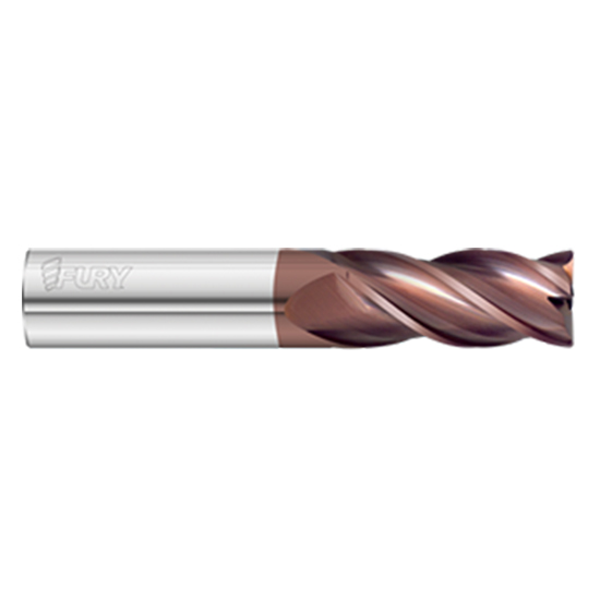 Fullerton Tool 35008 | 1/8" Diameter x 1/8" Shank x 1/4" LOC x 1-1/2" OAL 4 Flute FC20 Solid Carbide Square End Mill
