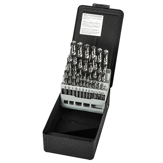 Precision Twist Drill 099903 | 29pc 1/16 - 1/2 x 64ths 135 Degree High Speed Steel Steam Oxide Screw Machine Drill Set