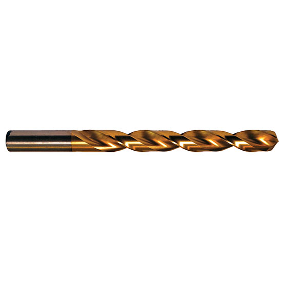 Precision Twist Drill 47233772 | 7/16" Diameter 5-1/2" OAL 135 Degree High Speed Steel TiN Jobber Length Drill Bit