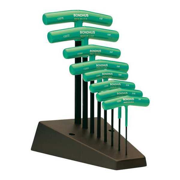 Bondhus 33034 | 8pc T9 - T40 T-Handle Torx Key Set