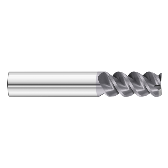 Fullerton Tool 38508 | 3/4" Diameter x 3/4" Shank x 1-1/2" LOC x 4" OAL 3 Flute TiAlN Solid Carbide Square End Mill