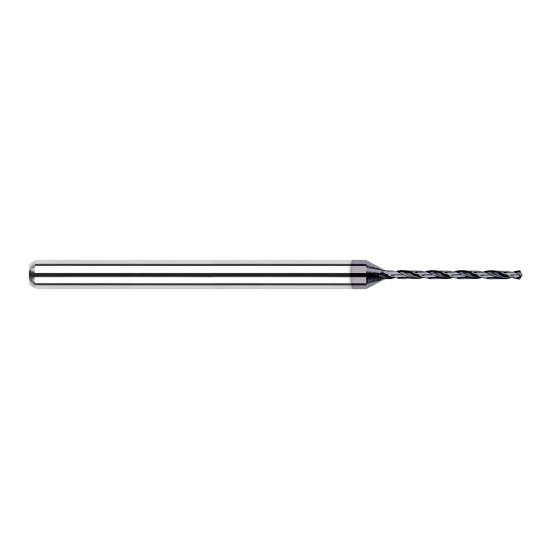 Harvey Tool 20402-C3 | 0.0760" Diameter x 0.4130" Flute Length x 1/8" Straight Shank x 1-1/2" OAL 130 Degree Drill Point Angle AlTiN Coated Solid Carbide Micro Drill Bit