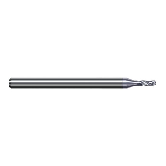 Harvey Tool AVA0810-C8 | 2.057mm Diameter x 4.000mm Shank x 50.000mm OAL 130 Degree Drill Point TiB2 Coated Solid Carbide Micro Drill Bit