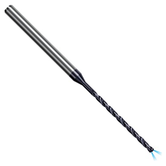Harvey Tool ACD0937-C3 | 2.381mm Diameter x 33.000mm Flute Length x 4.000mm Straight Shank x 75.000mm OAL 140 Degree Drill Point Angle AlTiN Coated Solid Carbide Coolant Through Micro Drill Bit