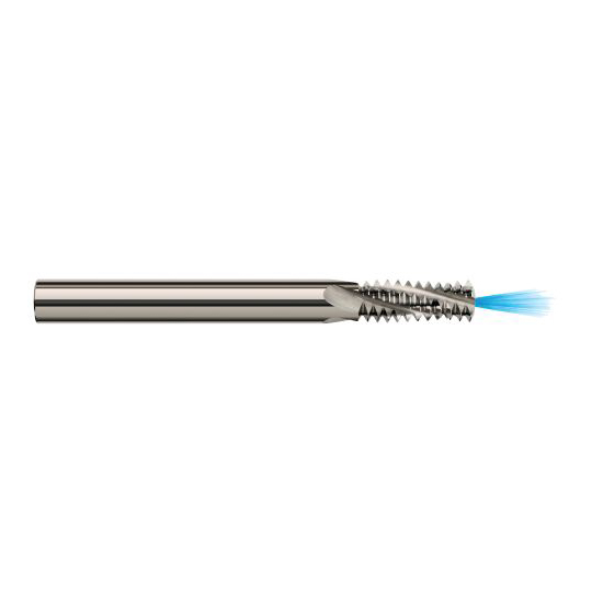 Harvey Tool 17376 | 7/16"-20 Thread x 0.3350" Cutting Diameter 4FL Uncoated Carbide Helical Flute Thread Mill