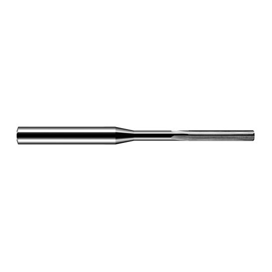 Harvey Tool RSB0750 | 0.075" Diameter x 0.125" Shank x 0.562" Margin Length x 2.000" OAL x 90 Degree Included Angle 4 Flute Uncoated Carbide Chucking Reamer