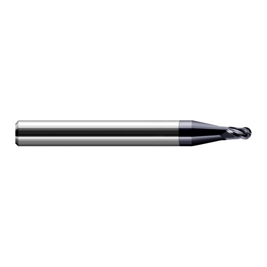 Harvey Tool 823450-C3 | 0.0500" Diameter x 0.0750" LOC x 1/8" Shank x 1-1/2" OAL AlTiN Coated Carbide Miniature Ball Deburring End Mill