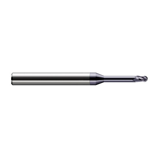 Harvey Tool 868262-C3 | 1/16" Diameter x 0.0930" LOC x 1/8" Shank x 2-1/2" OAL AlTiN Coated Carbide Miniature Ball Deburring End Mill