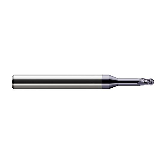 Harvey Tool 33508-C3 | 1/8" Diameter x 0.1870" LOC x 1/8" Shank x 2-1/2" OAL AlTiN Coated Carbide Miniature Ball Deburring End Mill