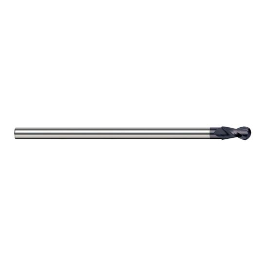 Harvey Tool 24712-C3 | 3/16" Diameter x 0.2810" LOC x 1/8" Shank x 2-1/2" OAL AlTiN Coated Carbide Miniature Ball Deburring End Mill