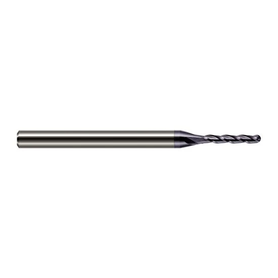 Harvey Tool 877193-C3 | 3/32" Diameter x 0.5850" LOC x 1/8" Shank x 2-1/2" OAL AlTiN Coated Carbide Miniature Ball Deburring End Mill