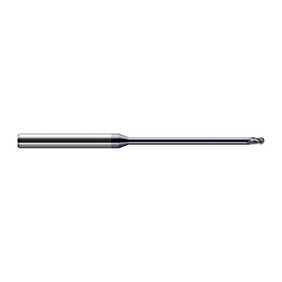 Harvey Tool 970740-C3 | 0.0400" Diameter x 0.0600" LOC x 1/8" Shank x 2-1/2" OAL AlTiN Coated Carbide Miniature Ball Deburring End Mill