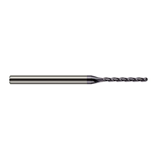 Harvey Tool 35140-C3 | 0.0400" Diameter x 0.4800" LOC x 1/8" Shank x 2-1/2" OAL AlTiN Coated Carbide Miniature Ball Deburring End Mill