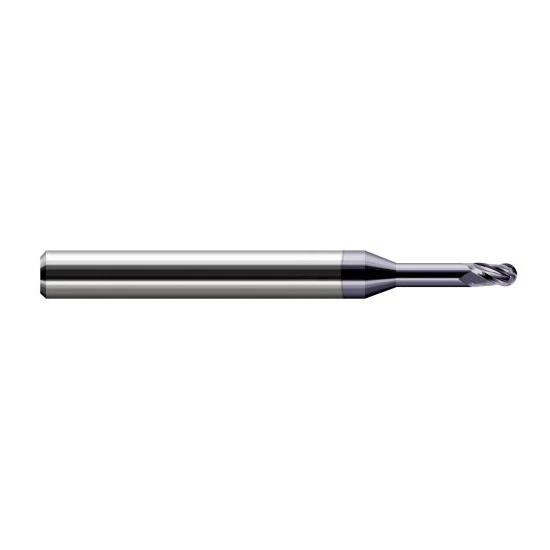 Harvey Tool 33445-C3 | 0.0450" Diameter x 0.0670" LOC x 1/8" Shank x 2-1/2" OAL AlTiN Coated Carbide Miniature Ball Deburring End Mill