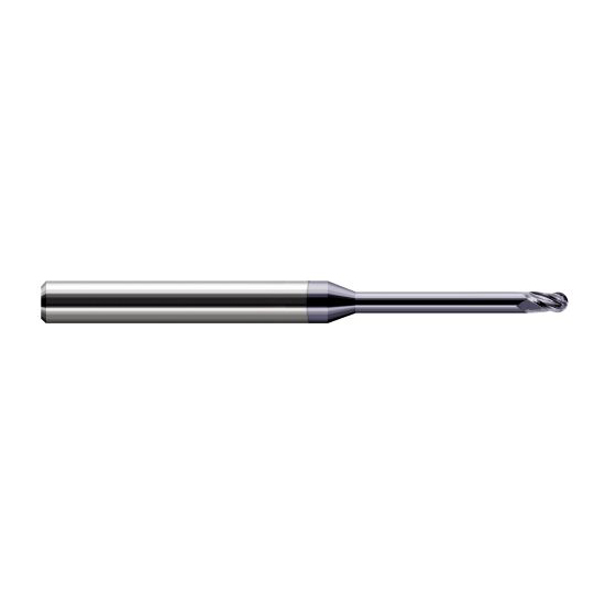 Harvey Tool 966050-C3 | 0.0500" Diameter x 0.0750" LOC x 1/8" Shank x 2-1/2" OAL AlTiN Coated Carbide Miniature Ball Deburring End Mill