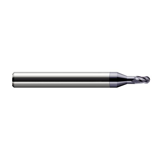 Harvey Tool 47955-C3 | 0.0550" Diameter x 0.0820" LOC x 1/8" Shank x 2-1/2" OAL AlTiN Coated Carbide Miniature Ball Deburring End Mill