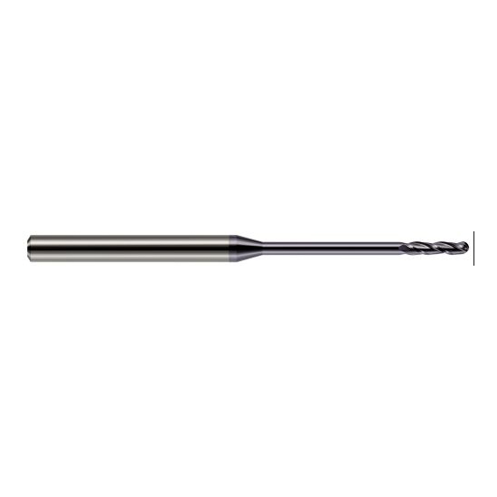Harvey Tool 13860-C3 |  Diameter x 0.5000" LOC x 1/8" Shank x 2-1/2" OAL AlTiN Coated Carbide Miniature Ball Deburring End Mill